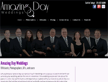 Tablet Screenshot of amazingdayweddings.com